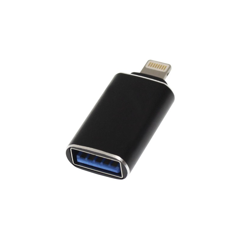 Αντάπτορας Lightning αρσενικό σε USB θηλυκό OTG μαύρο OEM