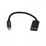 Αντάπτορας καλώδιο Micro USB αρσενικό σε USB θηλυκό μαύρος Q-OT02 Andowl