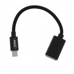 Αντάπτορας καλώδιο Micro USB αρσενικό σε USB θηλυκό μαύρος Q-OT02 Andowl
