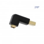 Αντάπτορας gold plated HDMI αρσενικό σε HDMI θηλυκό γωνία 90°/270° OEM