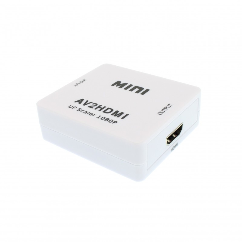 Μετατροπέας CVBS/RCA/AV σε HDMI Upscaler 1080P λευκός OEM