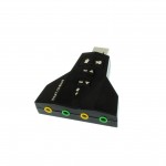 USB κάρτα ήχου 7.1 με έξοδο μικροφώνου και ακουστικού 3D sound μαύρο OEM