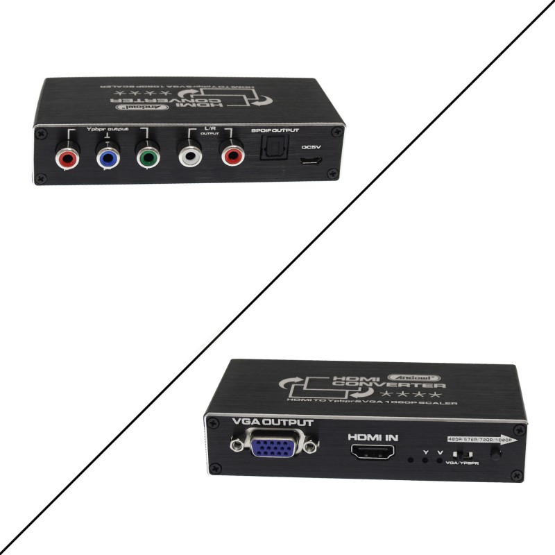 Μετατροπέας εικόνας από HDMI σε VGA/Ypbpr και ήχου σε Toslink/RCA Q-HD420 Andowl