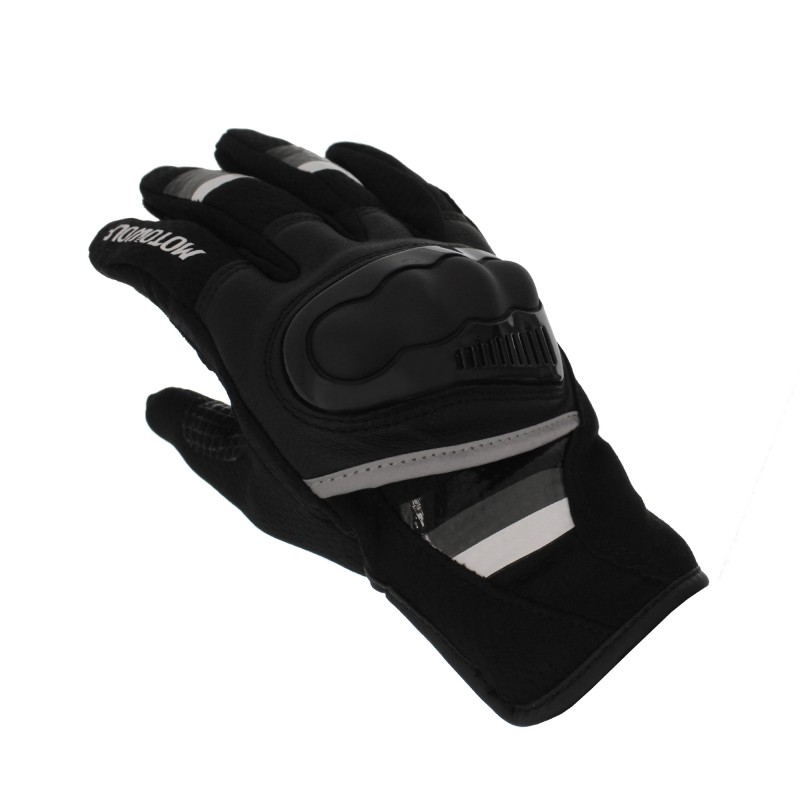 Αδιάβροχα καλοκαιρινά γάντια μηχανής με προστασία στις αρθρώσεις XL γκρι Motowolf MDL0308