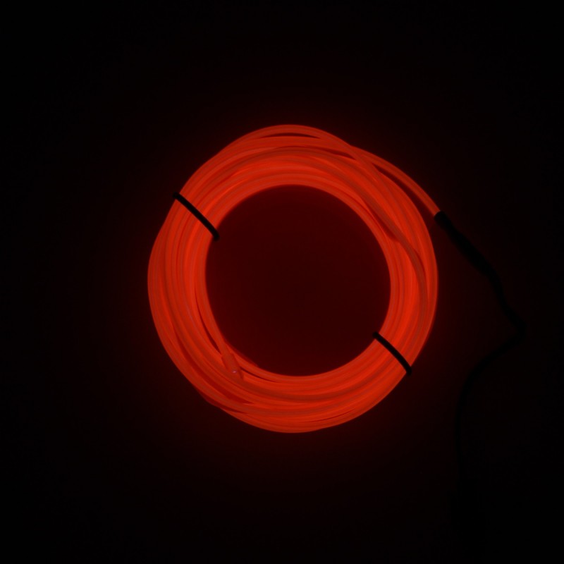 Εύκαμπτο φωτιζόμενο LED καλώδιο Neon 12V κόκκινο για εσωτερική διακόσμηση αυτοκινήτου 2m ΟΕΜ 