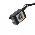 Διακοσμητικά εσωτερικά LED Bluetooth RGB panel αυτοκινήτου 12V 9 SMD 12cm με αναπτήρα αυτοκινήτου 4 τεμάχια OEM