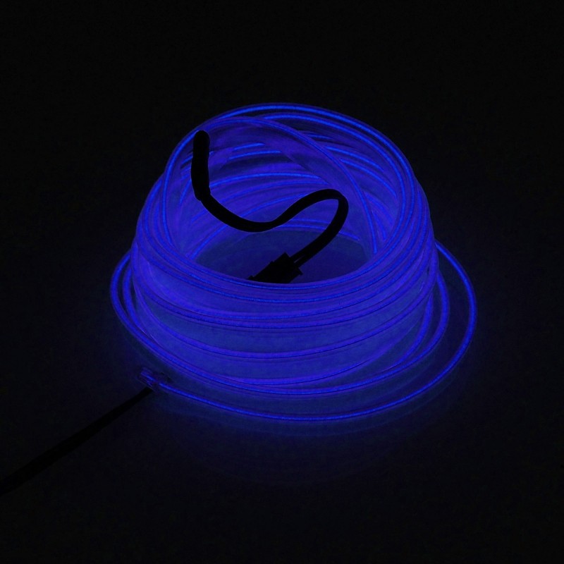 Εύκαμπτο φωτιζόμενο LED καλώδιο Neon USB 5V μπλε για εσωτερική διακόσμηση αυτοκινήτου 2m ΟΕΜ