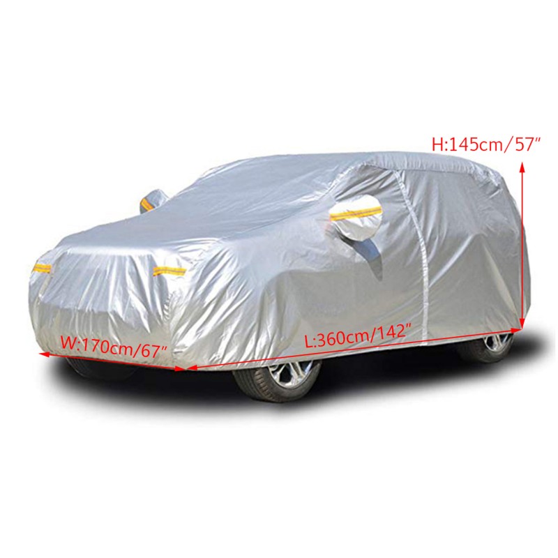 Κουκούλα αυτοκινήτου Hatchback αδιάβροχη με λάστιχο και ιμάντα small 360 x 170 x 145cm A52-19-2-S NOVSIGHT