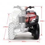 Κουκούλα μηχανής ATV αδιάβροχη με λάστιχο και ιμάντα medium 145 x 85 x 98cm A225-05-M NOVSIGHT