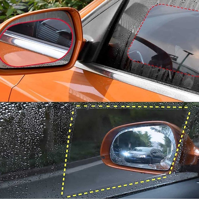 Αδιάβροχη αντιθαμβωτική μεμβράνη για καθρέπτες αυτοκινήτου/φορτηγού 4τεμ. (ορθογώνια 20 x 17.5cm/οβάλ 15 x 10cm) με σετ εργαλείων τοποθέτησης ΟΕΜ