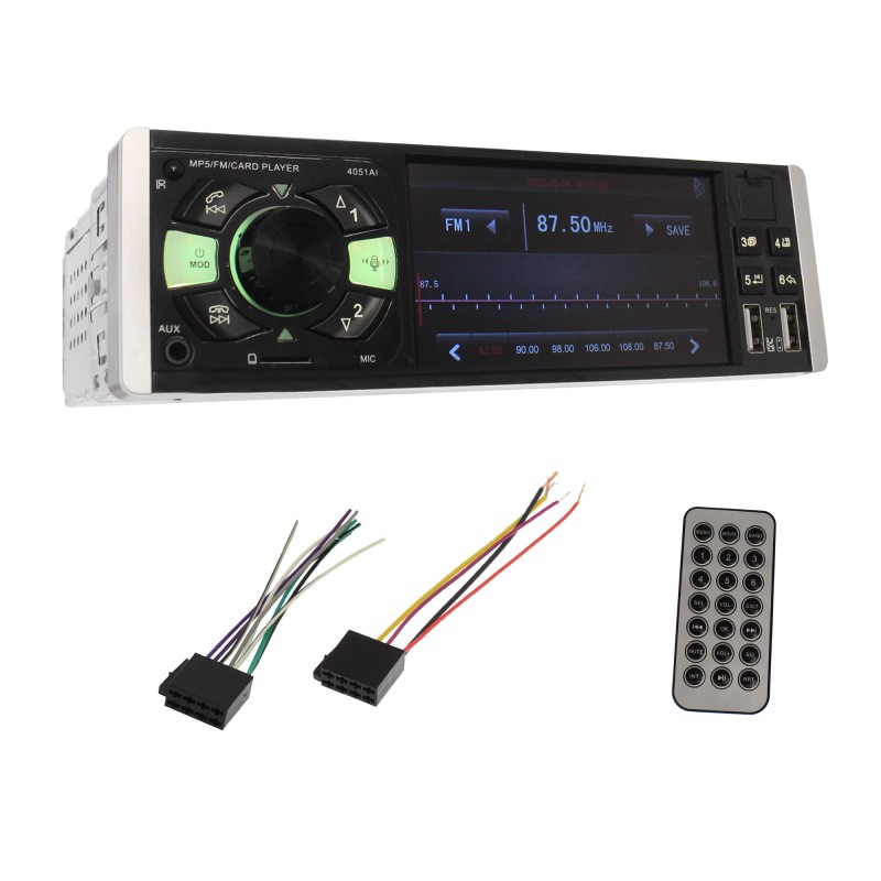 Ηχοσύστημα αυτοκινήτου 1 DIN Bluetooth MP5 με TFT οθόνη 2xUSB/AUX/SD και χειριστήριο 4051AI
