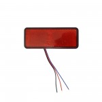 LED διπολικό τετράγωνο φως φρένων με 24 SMD DC 12V για την μηχανή κόκκινου χρώματος 1 τεμ. IP66 ΟΕΜ