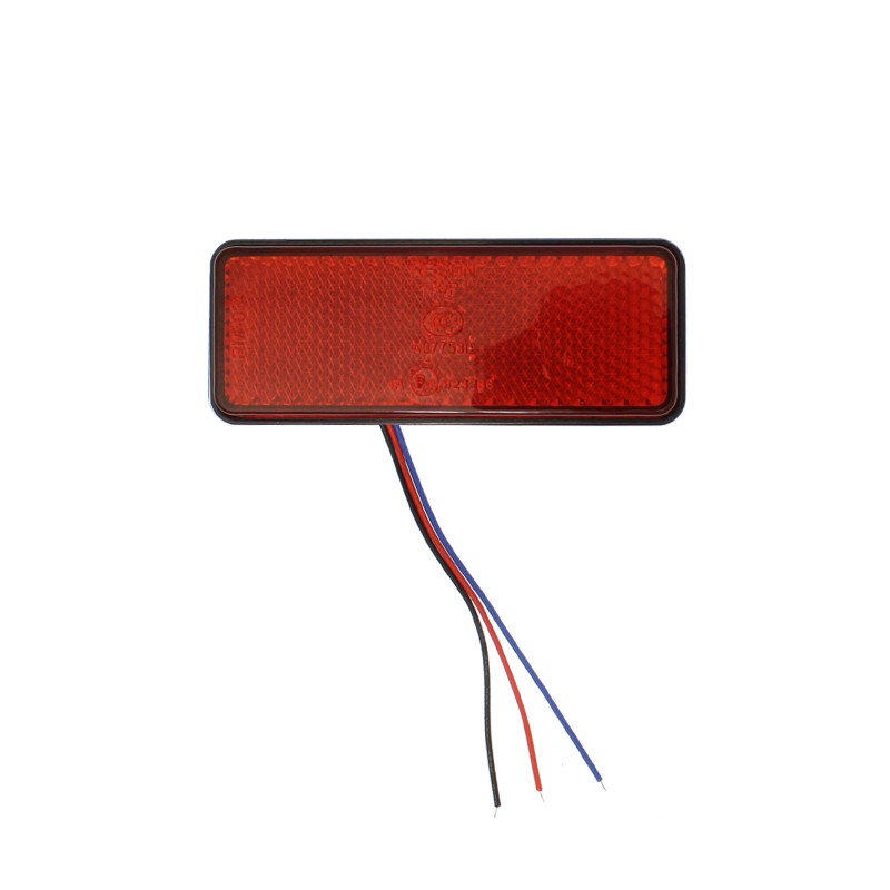 LED διπολικό τετράγωνο φως φρένων με 24 SMD DC 12V για την μηχανή κόκκινου χρώματος 1 τεμ. IP66 ΟΕΜ