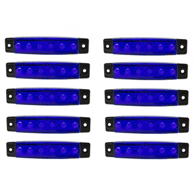 Φώτα όγκου LED με 6 SMD DC 24V 2W μπλε χρώματος για φορτηγό σετ 10 τεμ. IP66 OEM Φανάρια ee3817