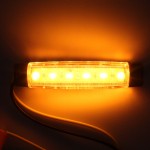 Φως όγκου LED αδιάβροχο με 6 SMD 24V για φορτηγό πορτοκαλί IP66 OEM