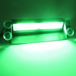 Φώτα προειδοποιητικά για παρμπρίζ υψηλής φωτεινότητας LED COB 8W 12V/24V πράσινο με αναπτήρα αυτοκινήτου και βεντούζες OEM