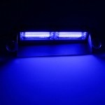 Φώτα προειδοποιητικά για παρμπρίζ υψηλής φωτεινότητας LED COB 8W 12V/24V μπλε με αναπτήρα αυτοκινήτου και βεντούζες OEM