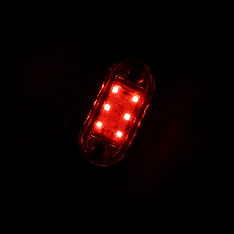 Φώτα όγκου LED αδιάβροχα με 6 SMD 24V 2W για φορτηγό/τρέιλερ κόκκινα IP66 2 τεμάχια OEM