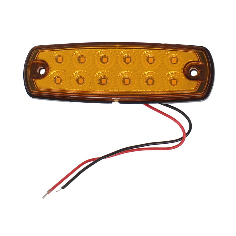 Φώτα όγκου LED αδιάβροχα 12 SMD 24V για φορτηγό πορτοκαλί IP66 με πλαίσιο τοποθέτησης 2 τεμάχια OEM