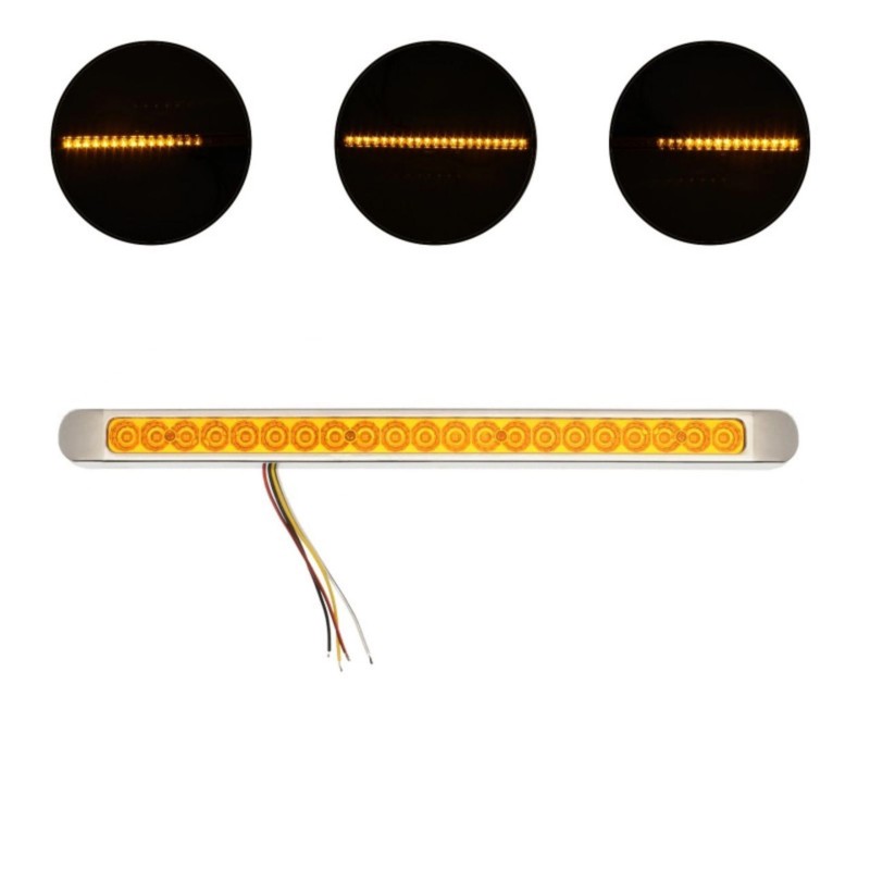 Φανάρι LED πορτοκαλί με 3 λειτουργίες 12V/24V 21 SMD IP66 1 τεμάχιο OEM