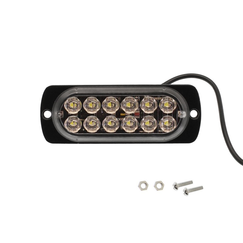 Φανάρι LED ψυχρό λευκό με 18 λειτουργίες 12V/24V 12 SMD Ultra Bright IP66 OEM
