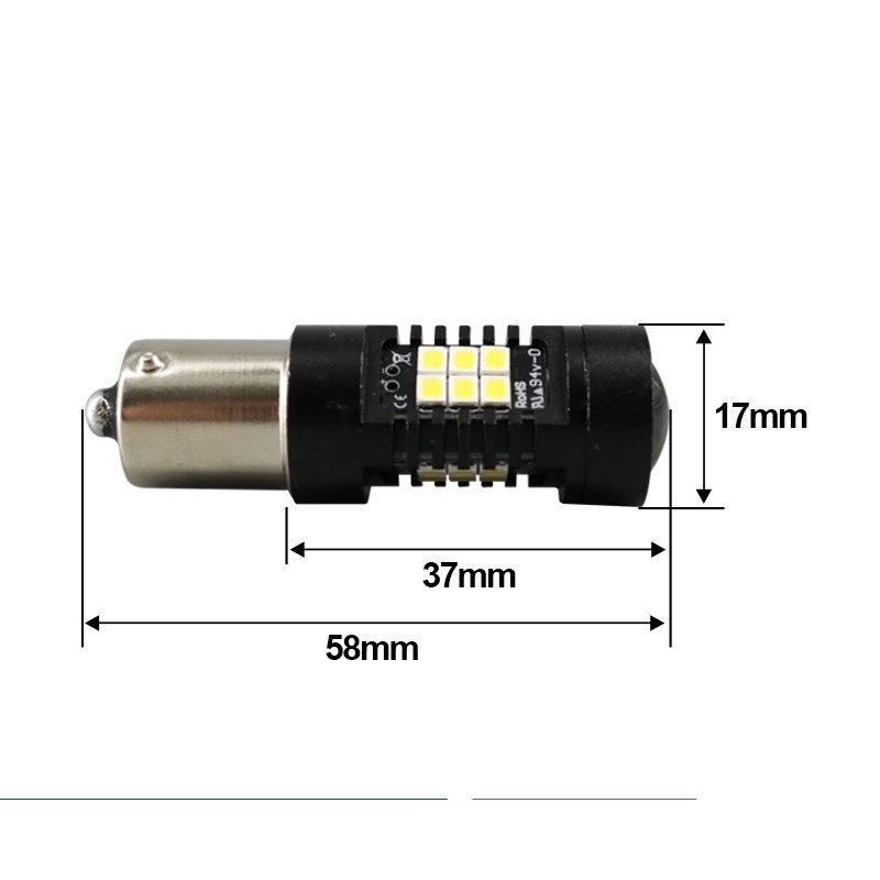 Μονοπολική λάμπα LED 1156 21 SMD canbus ψυχρό λευκό 1 τεμ. OEM