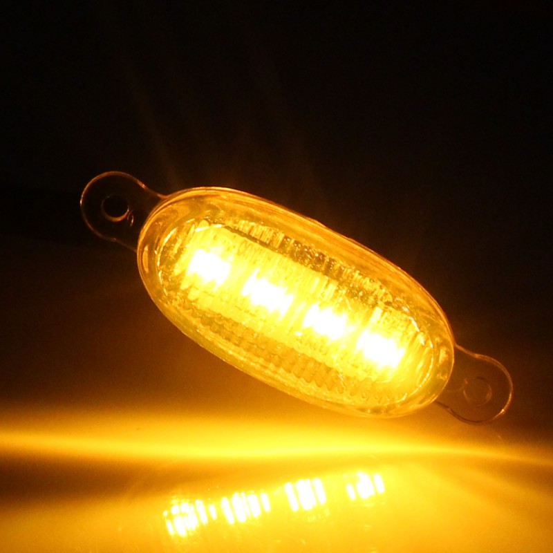Σετ LED βοηθητικά φώτα 4 τεμαχίων 12V 4 SMD IP65 πορτοκαλί για αυτοκίνητο και μοτοσυκλέτα ΟΕΜ