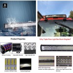 LED αδιάβροχος προβολέας μπάρα αλουμινίου Combo 72.5 cm 396W 132 SMD 12V/24V 35640LM 6000K IP67 για βάρκες τρακτέρ φορτηγά αυτοκίνητα OEM