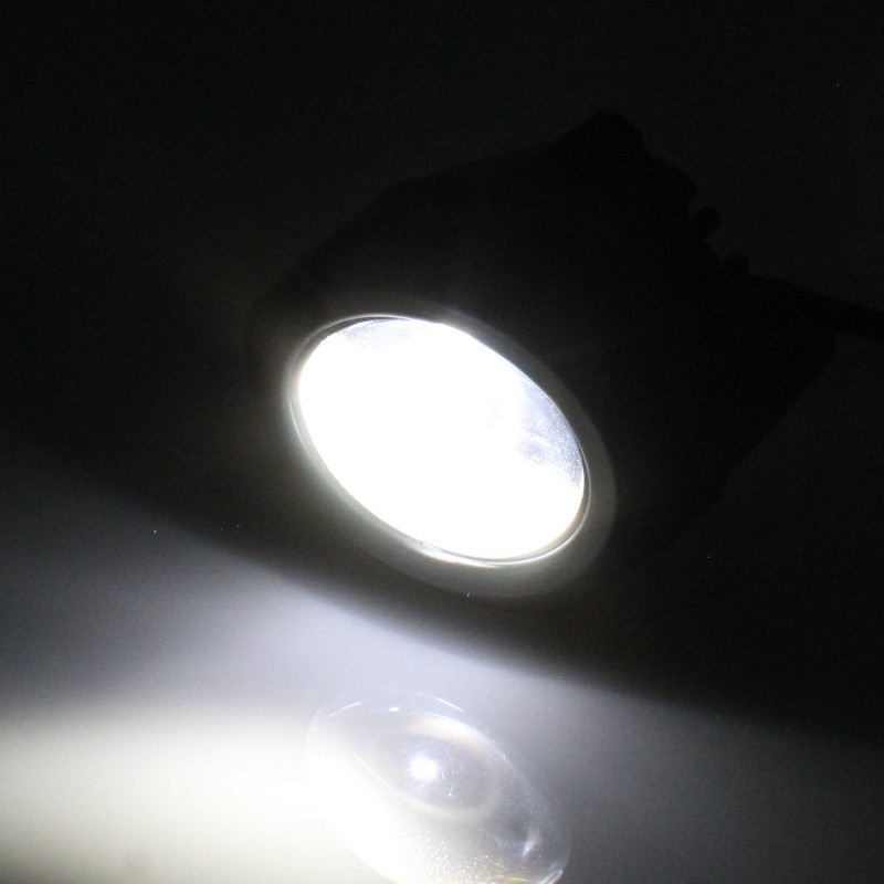 LED αδιάβροχος προβολέας μοτοσυκλέτας αλουμινίου 15W 12V/24V 1500LM ψυχρό λευκό-κίτρινο IP67 OEM