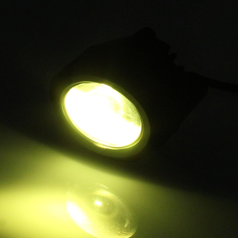 LED αδιάβροχος προβολέας μοτοσυκλέτας αλουμινίου 15W 12V/24V 1500LM ψυχρό λευκό-κίτρινο IP67 OEM