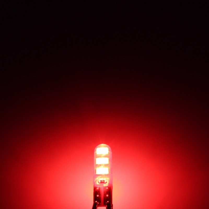 T10 W5W 12V 6 SMD LED σιλικόνης κόκκινο 1 τεμάχιο OEM