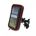 Αδιάβροχη βάση μοτοσυκλέτας και ποδηλάτου για κινητά και GPS μαύρη-κόκκινη OEM