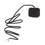 Ψηφιακό αδιάβροχο βολτόμετρο και θερμόμετρο για καθρέπτη μοτοσυκλέτας 12V με θύρα USB κόκκινο BAO24R11 KOSO 