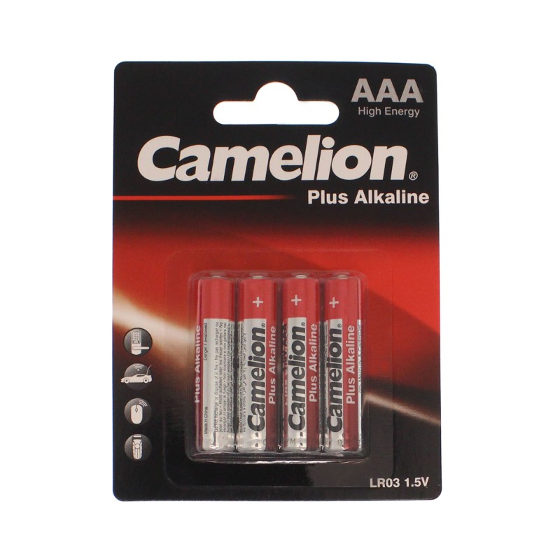 Αλκαλικές μπαταρίες AAA 1.5V 1250mAh 4 τεμάχια LR03-BP4 Camelion