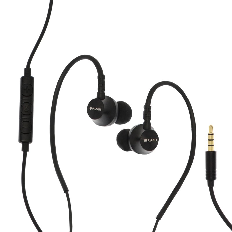 Ακουστικά handsfree 3.5mm jack μαύρα L3 Awei