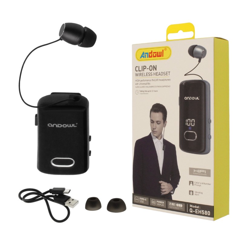 Aσύρματο Bluetooth ακουστικό μαύρο Q-EH580 Andowl