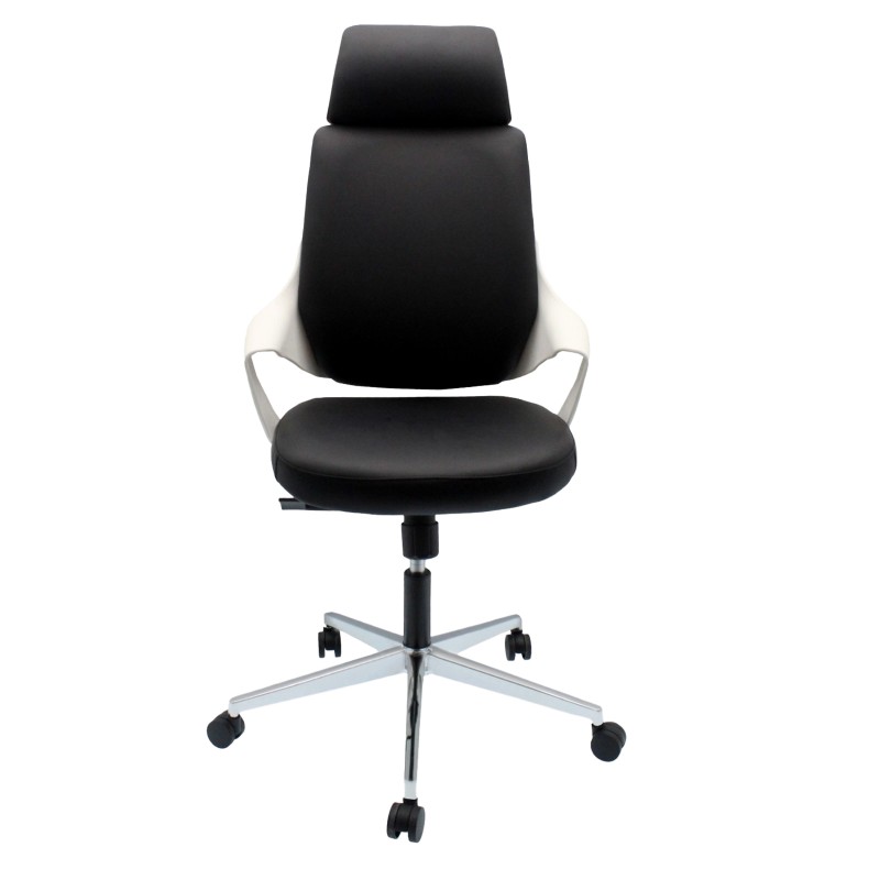 Καρέκλα γραφείου άσπρη/μαύρη ELITESON YN-23-046