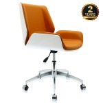 Καρέκλα γραφείου άσπρη/πορτοκαλί ELITESON YN-CH-010B