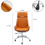 Καρέκλα γραφείου άσπρη/πορτοκαλί ELITESON YN-CH-010A