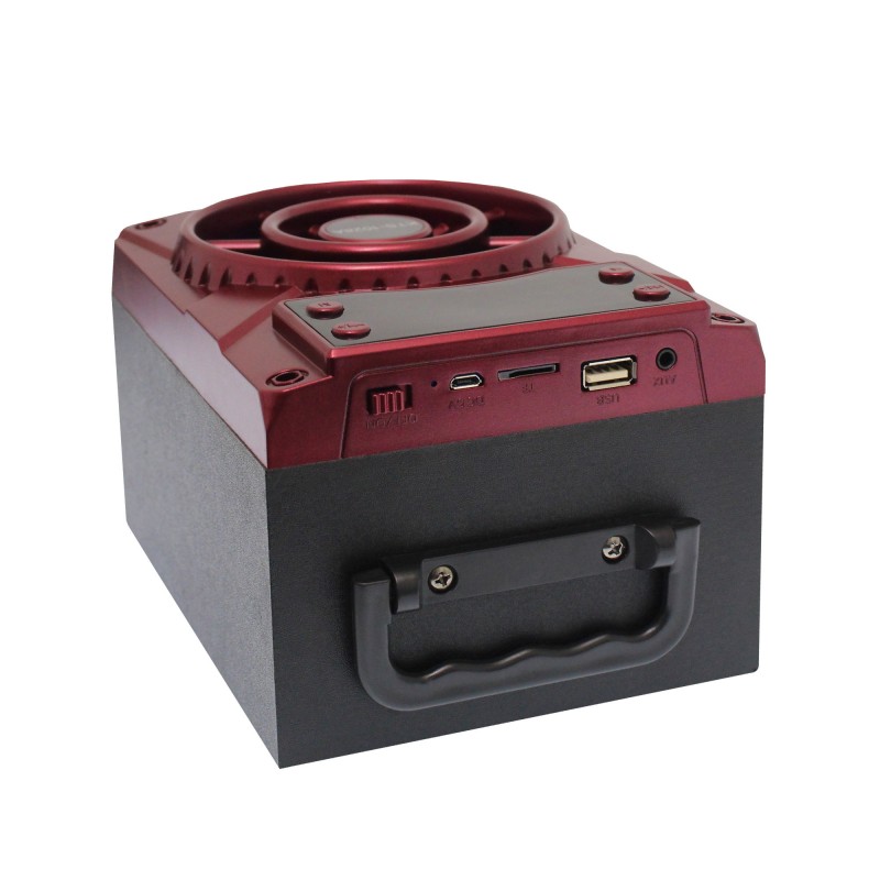 Ασύρματο Bluetooth φορητό ηχείο USB/Micro SD/AUX με ενσωματωμένο δέκτη FM κόκκινο KTS-1028
