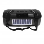 Ασύρματο Bluetooth φορητό ηχείο 5W με ηλιακό πάνελ, ραδιόφωνο και φακό μαύρο Kimiso KMS-812 