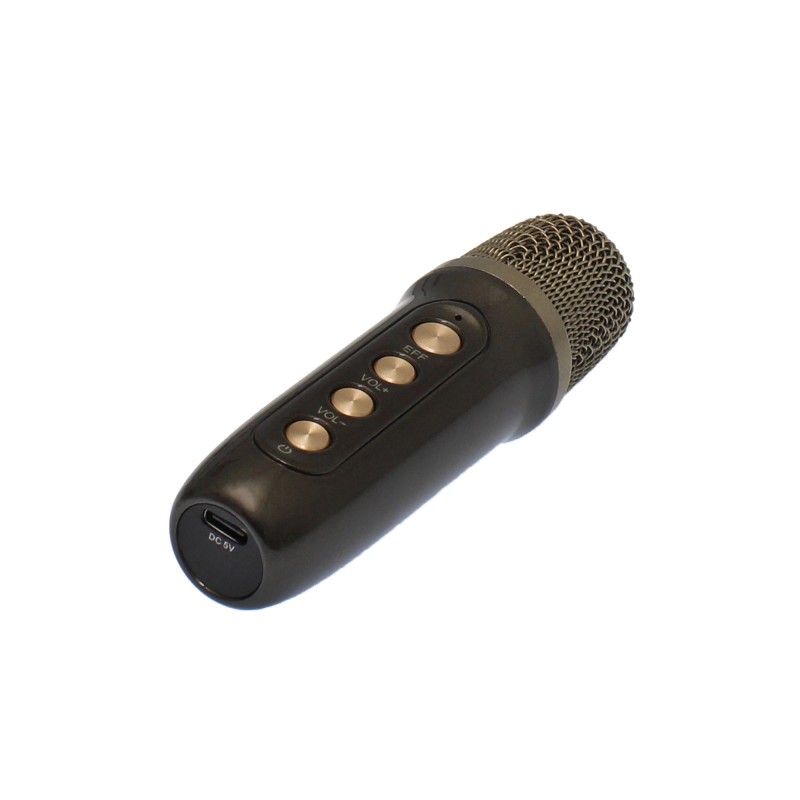 Ασύρματο Bluetooth φορητό ηχείο και karaoke με ασύρματο μικρόφωνο γκρι YS-104 OEM