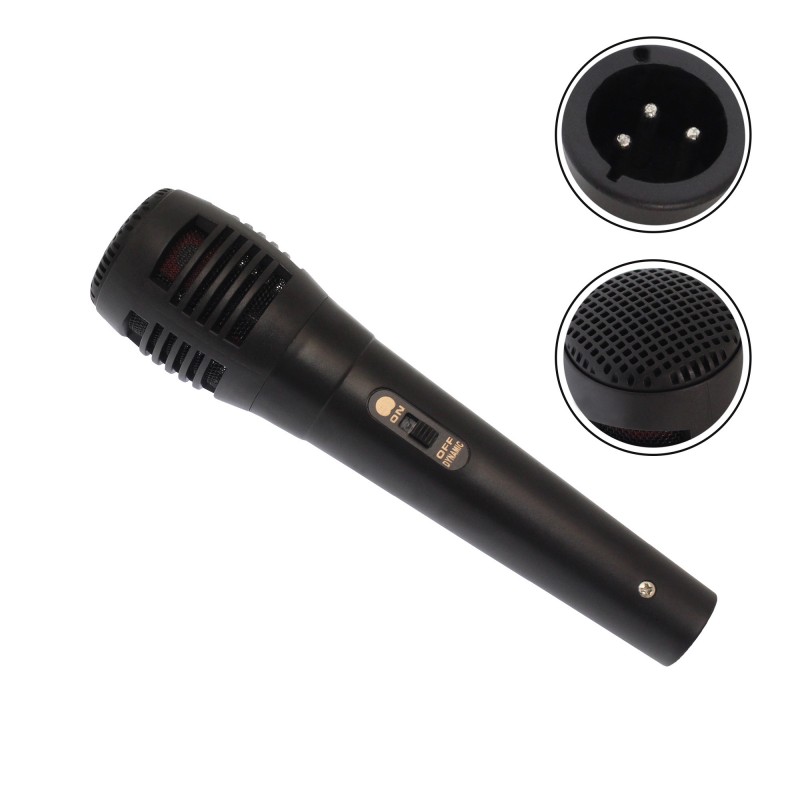 Ασύρματο Bluetooth φορητό ηχείο και karaoke USB με μικρόφωνο και XLR υποδοχή μαύρο Kimiso KMS-3381