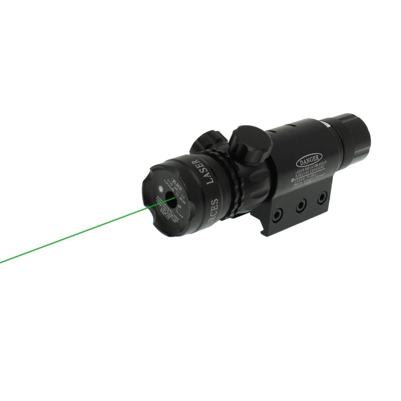Σκόπευτρο για ράγες όπλου laser για στόχευση και σκοποβολή με πράσινη δέσμη μαύρο OEM