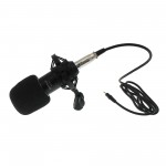 Πυκνωτικό μικρόφωνο με βάση αράχνη, αφρώδες αντιανέμιο και XLR υποδοχή μαύρο με ασημί BM800 OEM