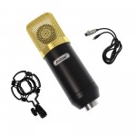 Πυκνωτικό μικρόφωνο με βάση αράχνη και XLR υποδοχή μαύρο-χρυσό Q-MIC3 Andowl