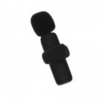 Ασύρματο mini επαναφορτιζόμενο πυκνωτικό μικρόφωνο Type C για καταγραφή ήχου μαύρο V30 WEKOM