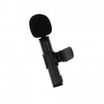 Ασύρματο mini επαναφορτιζόμενο πυκνωτικό μικρόφωνο Type C για καταγραφή ήχου μαύρο V30 WEKOM