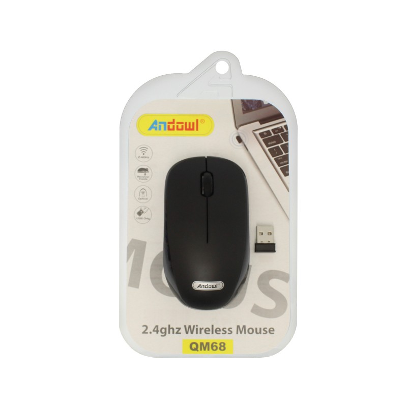 Ασύρματο ποντίκι 2.4Ghz μαύρο QM68 ANDOWL