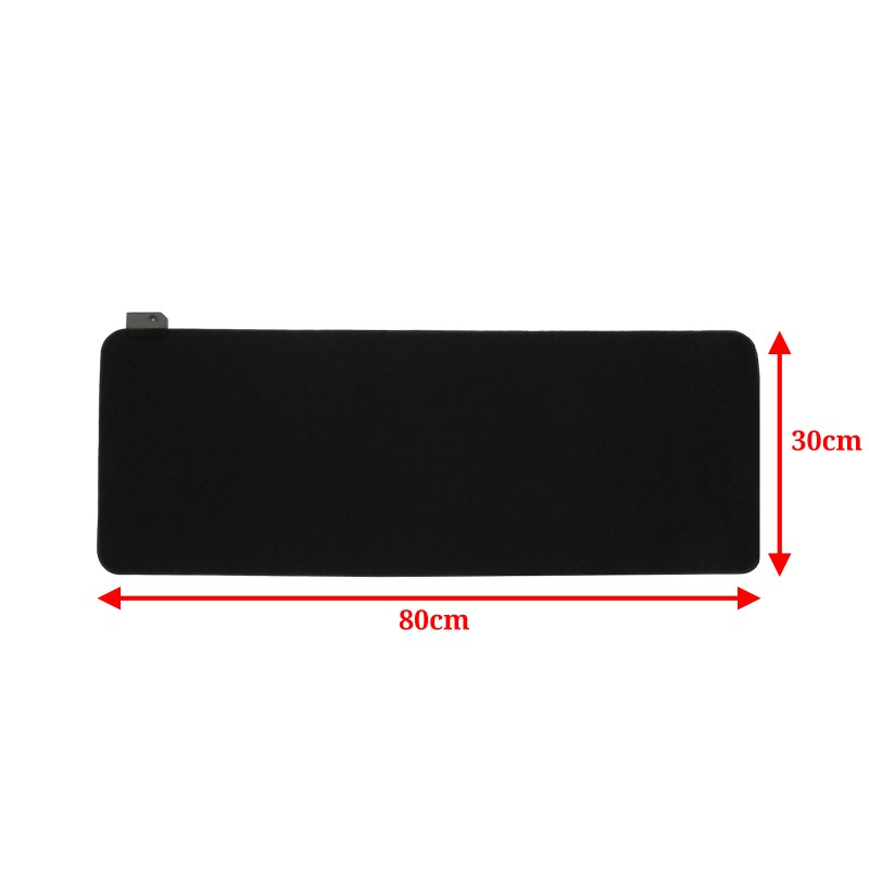 Αντιολισθητικό φωτιζόμενο LED RGB gaming mousepad 80x30cm μαύρο GMS-WT5